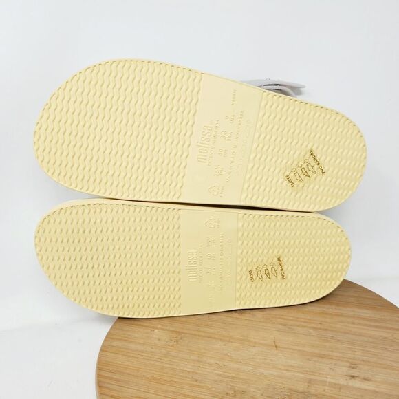 Melissa Soft Wave Sandals Womens 9 Jelly‎ White Grey Beach Pool Strappy Shoes - Picture 10 of 12